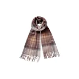 Кофейный Белый Маленький В клетку [100% Овечья шерсть]