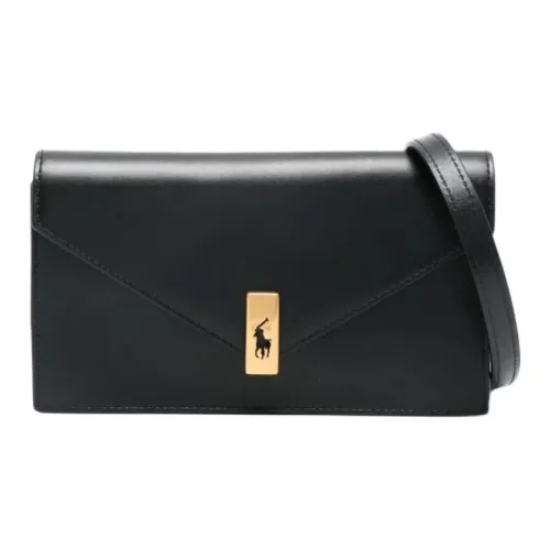 Polo Ralph Lauren Телячья кожа Через плечо Кошелек Стандартный Женский Черный
