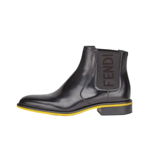 FENDI Челси Женские Черный