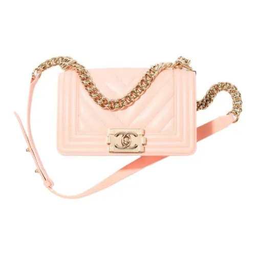 CHANEL LEBOY Телячья кожа Сумка через плечо Сумка на плечо Женская Светло-оранжевая