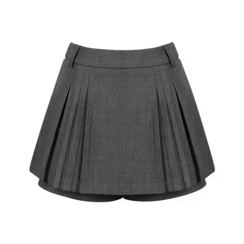 Темно-серая короткая юбка женская повседневная короткая юбка