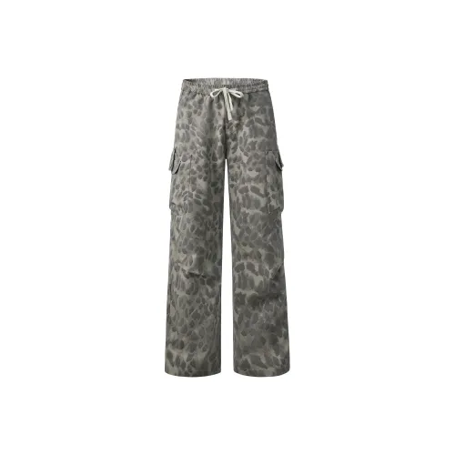 QIANJINNIU Леопардовый принт Мужские Повседневные Штаны