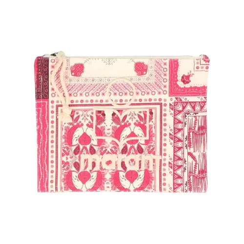 ISABEL MARANT Netia Хлопок Клатч Женский Бежевый и Розовый