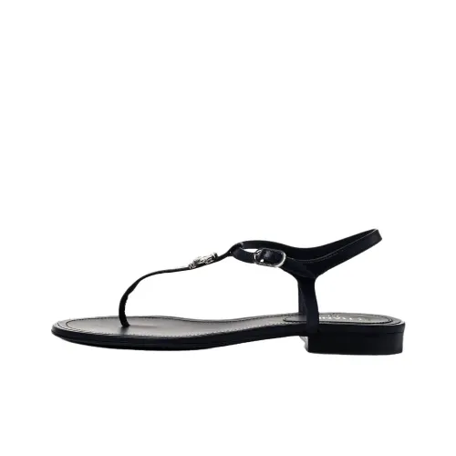 CHANEL One Ремешок Сандалии Женские Черные