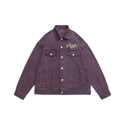 QDML Фиолетовый Унисекс Джинсовые куртки