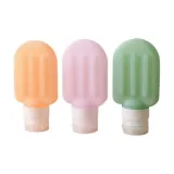 Силиконовые дорожные флаконы - 90 мл - 3 штуки