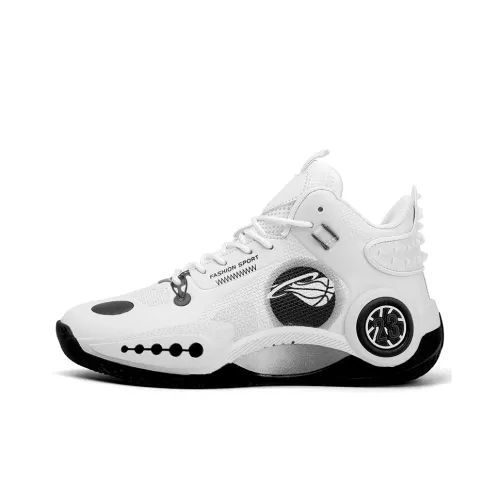 WAVECREST Амортизация Покрытие Отскок Устойчивость к истиранию Противоскользящие Высокие Баскетбольные кроссовки Унисекс