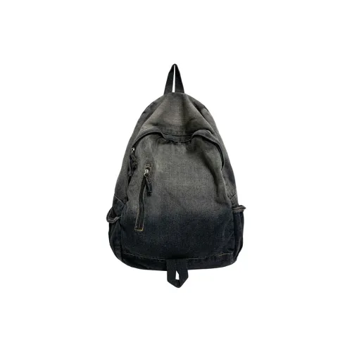 Villelon Denim Backpack Standard Unisex Black Blue Villelon Деним Рюкзак Стандартный Унисекс Черный Синий