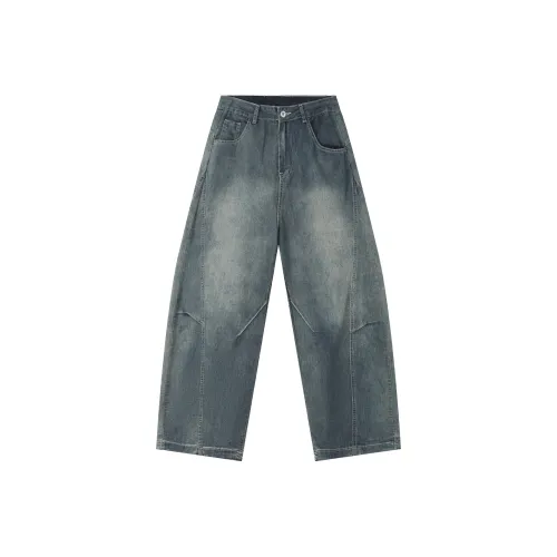 MOCHIN INRO Винтажные синие унисекс джинсы