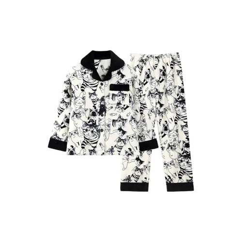 Qian Rise Черный кот Женские Пижамные комплекты