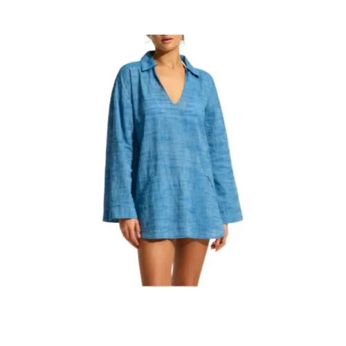 SEAFOLLY Blue Women's Shirts SEAFOLLY Синий Женские Рубашки