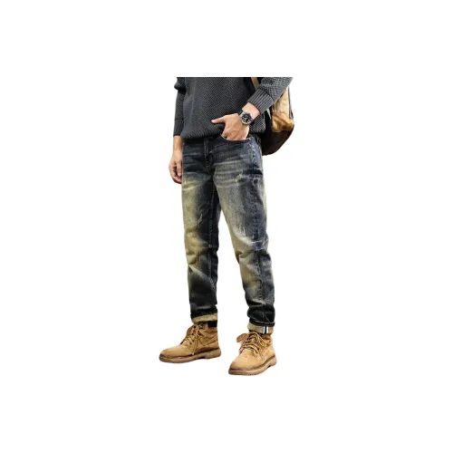 ZENGZHI Джинсы Облегающий крой Прямой крой Унисекс