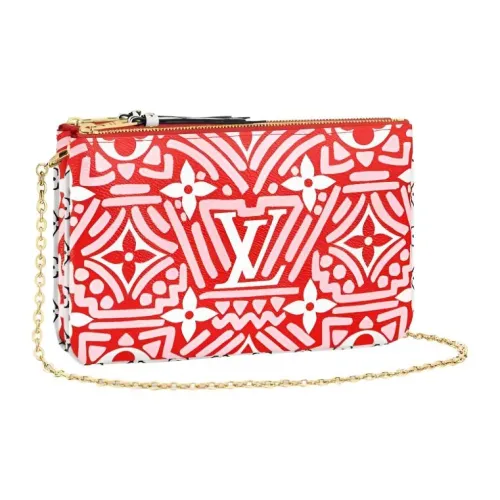 LOUIS VUITTON Pochette Metis Монограмма Холст Портативный Crossbody Сумка на плечо Женская Красная