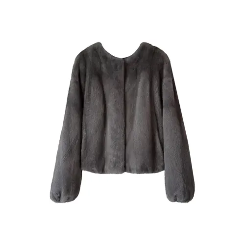 Aghr Темно-серый Женские меховые изделия