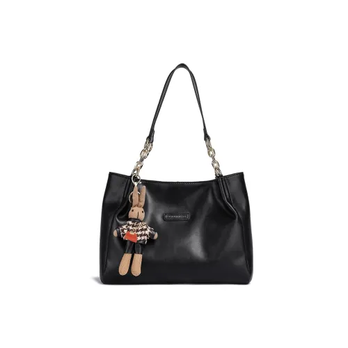 CLEVER KETCH ПУ (полиуретан) Сумка через плечо Стандартная Женская Обсидиан Черный Светло-Коричневый