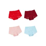 4 пачки - Красный + Бордовый + Розовый Бобовый + Светло-Синий