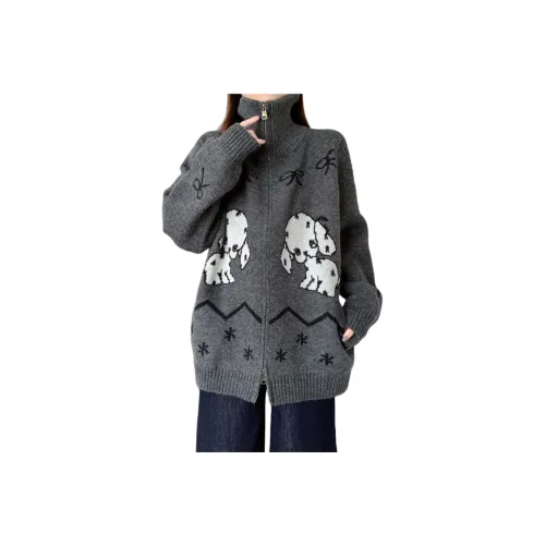 OYANXI Серый Женский Свитер