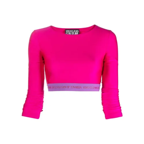 VERSACE JEANS COUTURE Crop Top Женский Розовый Красный