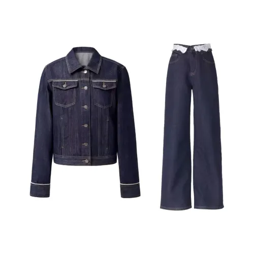 RJVO Деним Женские Повседневные Костюмы