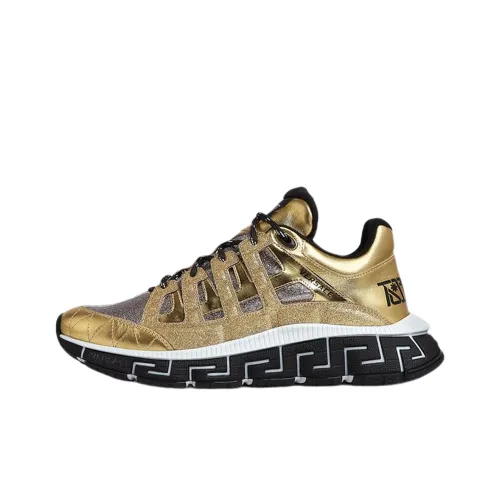 VERSACE Trigreca Низкий Топ Повседневная Обувь Мужская Золотая