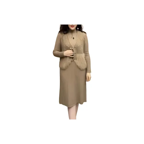 XIANSINIAO Длинное платье с длинными рукавами женское