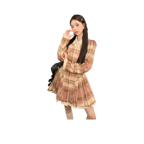 XIANSINIAO Длинное платье с длинными рукавами женское