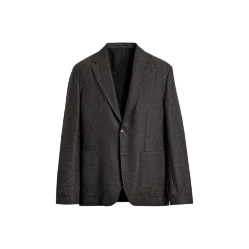 ZARA Темно-коричневый Мужской Деловой костюм