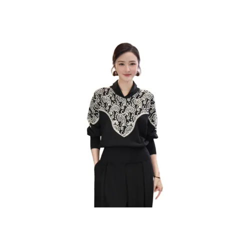 TANGXI Черный Белый Женский Трикотаж