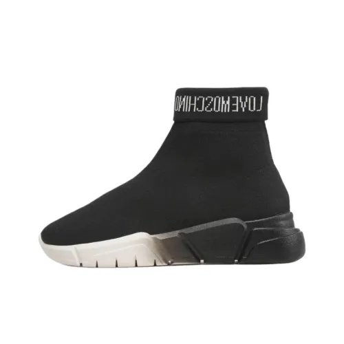 LOVE MOSCHINO Высокий Топ Спортивная Повседневная Обувь Женская Черная