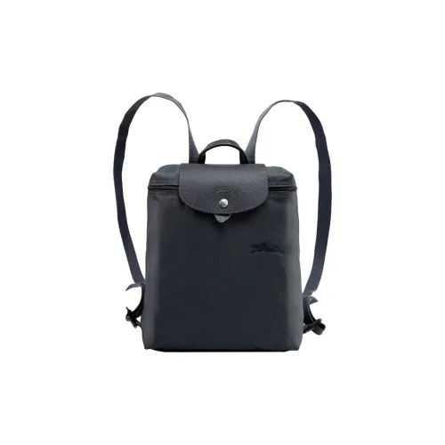 LONGCHAMP Le Pliage Green Переработанный холст с кожей Рюкзак Женские Графитовый серый