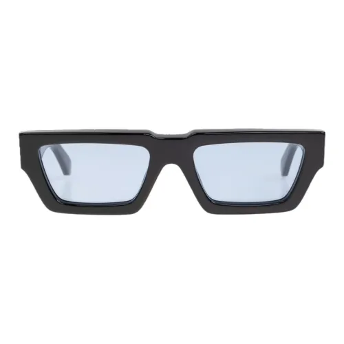 OFF Белый Ацетат Прямоугольные Солнцезащитные очки Унисекс Черный