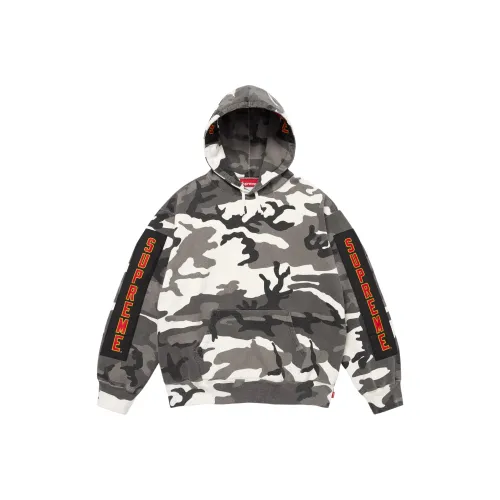 Supreme Fw25 WEEK5 Ткани вязаные Заплатки Худи Свитшот Унисекс