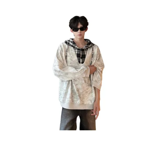 TUOFEI Tie Dye Белый Унисекс Свитшоты