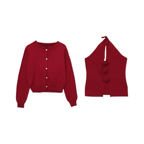 KYKW Красный топ + Майка Женская Трикотаж