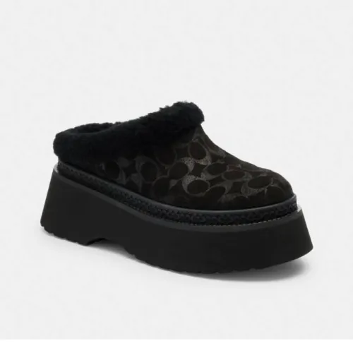 COACH Фирменные Домашние тапочки Женские Черные