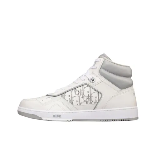 DIOR B27 OBLIQUE Galaxy High Top Стильные Скейтбординги Мужской Белый