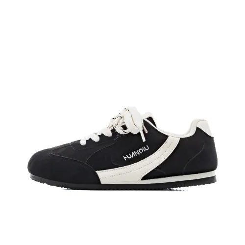 HUANQIU Slip-resistant Shock Absorbers с устойчивостью к истиранию Низкий топ Немецкие армейские кроссовки Женские Черный