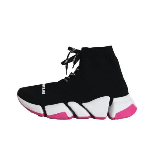 Balenciaga Speed 2,0 High Топ Спортивная повседневная обувь Женская Белая Черная