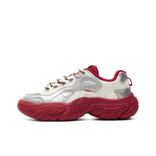 PEAK Повседневная обувь Низкий топ Серебряный Красный Мужской