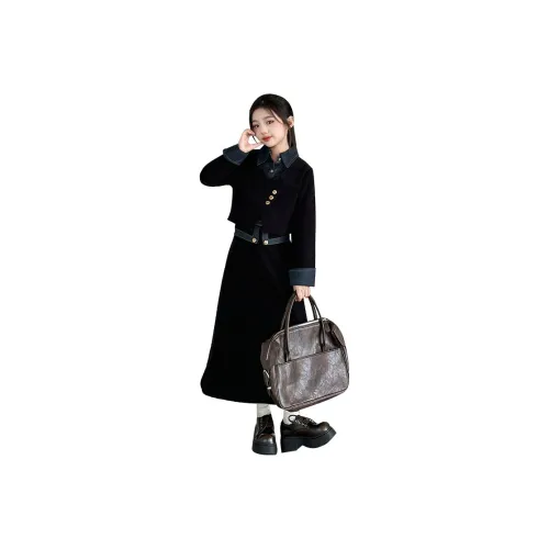 YOUMIWU Черный комплект Kids Комплекты с юбкой