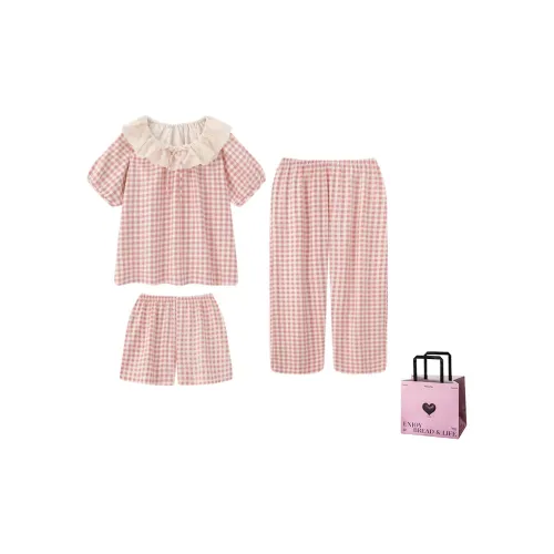 NATTY Стиль имиджа Наборы одежды [Сумка для покупок с сердцем] Женские Пижамные комплекты