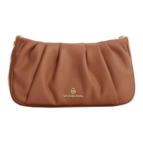 MICHAEL KORS Hannah Кожа Плечевая Сумка Маленькая Женская Коричневая