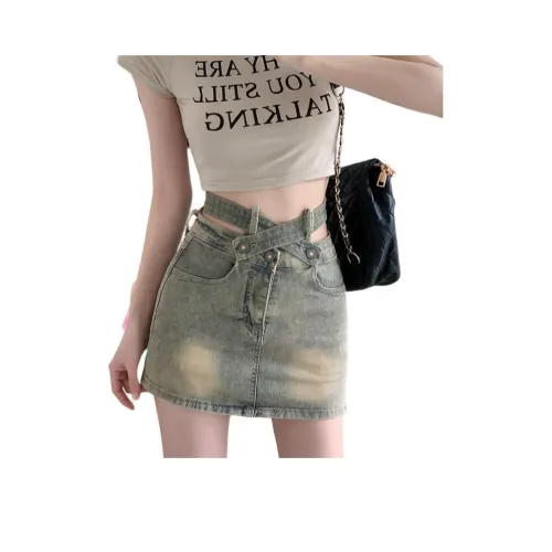YICHEN Джинсовые короткие юбки для женщин