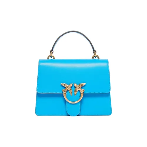 PINKO Love Series Корова Кожа Сумка Мини Женская Синяя