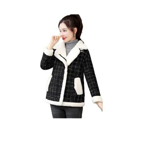 AHRTB Черное Женское Короткое Пальто