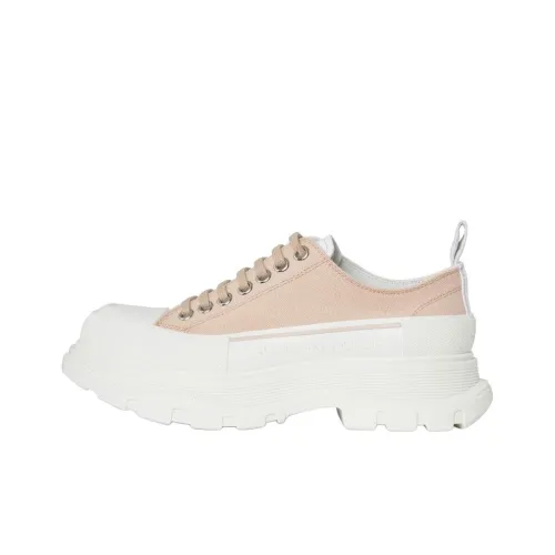 Alexander McQueen Tread Slick Low Топ Спортивная Повседневная Обувь Женская Розовая Белая