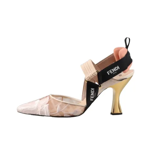 FENDI Colibri Песочные часы Высокие каблуки 8,5 см Женские Розовый