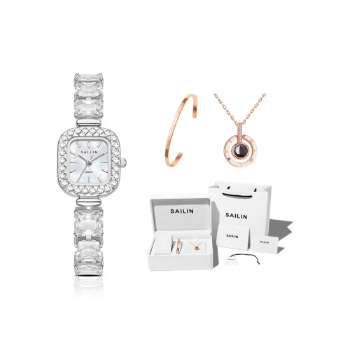 SAILIN Кварцевый механизм стальной ремешок женские часы многоцветный циферблат