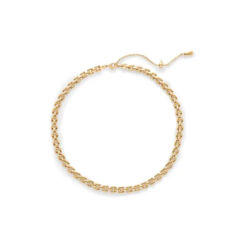 Retro Chic Brass Gold Plated Роман Цепочка Ожерелье Унисекс