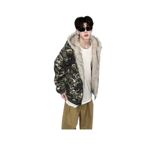 XUBAIHUO Камуфляж Унисекс Пуховики